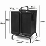 2-Tier Laundry Hamper 110L Large Oxford Basket Sorter with, Lid and Sorting Cards for 19823949