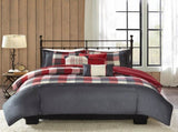 King/Cal King 6 Piece Herringbone Duvet Cover Set B035129175