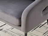 Modern Upholstered Velvet Open Back Accent Chair Barrel Dining Chair with Metal Legs, Cozy Round W3118P312816