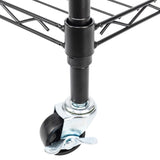 2Tier Rod Closet Organizer Garment Rack Clothes Storage Hanger Shelf Hooks Black 08929883