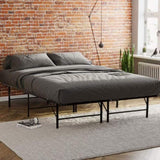 ZUN Bedroom Furniture Full Size Solid Metal Foundation Bed Base, Strong Mattress Platform Bed Frame, B011P207119