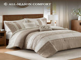 5-Piece King Comforter 5pcs Set,Taupe B035P408735