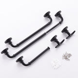 Bathroom Hardware Black 4-Pieces Bathroom Towel Rack 24 Inches Adjustable Bathroom Accessories W1932130478