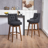 ZUN COOLMORE Bar Stools Set of 2 Counter Height Chairs with Footrest for Kitchen, Dining Room And 360 W395P145299