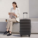 3 in 1 20"/24"/28" 3 pcs/set in ABS Spinner Wheel Luggage, Carry on Suitcase, Matching Color, 28829784