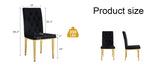 2 piece dining chairs.The gold metal legs complement the black velvet, showcasing a perfect blend of W1151131994