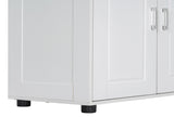Tall and Wide Bathroom Floor Storage Cabinet, Bathroom Storage Unit, Freestanding Cabinet with 4 86567024