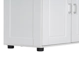 Tall and Wide Bathroom Floor Storage Cabinet, Bathroom Storage Unit, Freestanding Cabinet with 4 86567024