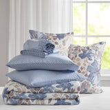 Floral Comforter Set with Bed Sheets Blue King B035P266686