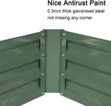 ZUN Raised Garden Bed Galvanized Planter Box Anti-Rust Coating for Flowers Vegetables W2181P154359