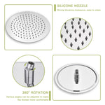 ZUN Shower Set - 10inch Overhead Shower and Hand Shower, Round Shower Set, Dual Shower Heads, Chrome W124357627