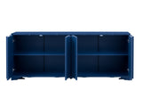 Sophisticated 4-Door Sideboard Adorned with Intricate Linear Accents and Luxurious N711P247438V