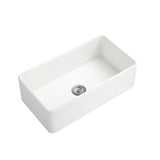 ZUN Inch White Farmhouse Sink Deep Apron Sink Undermount Farmhouse Kitchen Sink Single Farm Sink W928123621