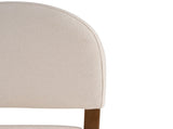 26'' Seat Height Fabric & Rubberwood Bar Stool, Beige Upholstery with Adjustable Floor Leveler, N780P394271B
