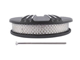 12" Oval Black Aluminum Half Finned Air Cleaner Assembly for Chevy Ford 5-1/8" Carb 60520274