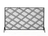 Fireplace Screen with Iron Frame and Panel Design, Indoor Firescreen and Spark Guard for Fireplace 72393463