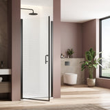 Pivot swing single glass panel door 30 in.W x 72 in.H,adjustable 29.5-31 inch frameless W2269P300583