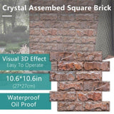 48 Pcs Red Rock Wall Peel And Stick Wallpaper Waterproof PVC Self Adhesive Decorative Easy To 84252881