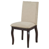 ZUN Set of 4 Dining chairs Wood Upholstered Fabirc Dining Room Chairs with Nailhead 16298358