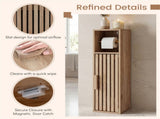 8" Slim Narrow Toilet Paper Cabinet with Adjustable Shelf, Slim Bathroom Storage Cabinet for Small 67874052