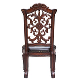 Brown and Cherry Side Chair with Nailhead Trim B062P209284