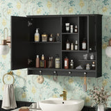 36 Inch Wall Mounted Medicine Cabinet, Bathroom Storage Cabinet with Mirror Door and Adjustabl N710P254924B