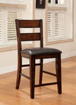 ZUN Dark Cherry Set of 2pcs Counter Height Dining Chairs Bold & Sturdy Design Chairs Dining Room B011P237465