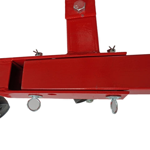 ZUN New Shop Engine Stand 2000lb Pro Hoist Automotive Lift Rotating 4 Leg Type Motor Red 68246726