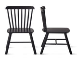 2 pieces of chair, black, rubber wood material, chair, solid wood chair, solid wood 17433150