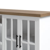 96 inch TV Stand Console for TVs up to 100 inches, No Assembly Requried, Jasmine Whitewash and B108P160166