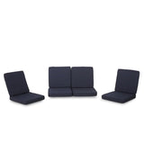 CAROLINA CLUB CHAIR CUSHION SET, BACK CUSHION AND SEAT CUSHION, NAVY, SET OF 4 N775P270176N
