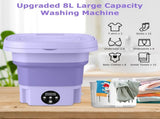8L Foldable Mini Washing Machine,Portable Compact Washer with 3 Adjustable 20610168