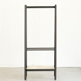 (Black) Solid Oak Wood Clothes Rack, Black Rattan Rack-clothes Rack with Shelves, Cloth W1283P298205