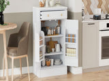 TOPMAX Modern Freestanding Kitchen Pantry,Buffet Food Storage, Coffee Bar N717P221574K