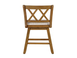24in Brookline XX-Back Swivel Barstool - Oak B2791P610441