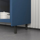 Modern Kitchen Pantry Cabinet , 55" Coffee Bar Cabinet with 2 Drawers, 2 Open W409P171575