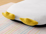 Twin Size Fluffy Faux Fur Penguin Shaped Bed Lounger Chair with 100% Sponge Filling for Kids Bedroom W1413P384968
