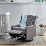 Classic Design, Manual Recliner Chair with 360-Degree Swivel 66842.00CHAR