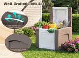 27 Gallon Outdoor PP Deck Box Waterproof Patio Storage Box with Side Handles & Dual-Tone 59675251