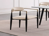 Modern Contemporary 2pcs Side Chairs Taupe Fabric Upholstered Ultra Stylish Chairs Set B011139605