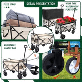 ZUN Multi-use Bag,Collapsible Foldable Wagon Cart Beach Wagon Heavy Duty Utility Cart Utility Wagon 37641636