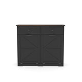 Farmhouse Black Double Tilt Out Trash for 20 Gallon Trash Cans, Free Standing Recycling 29423992
