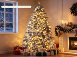 7FT Gray Pre-Lit Feather Style Christmas Tree, , 614 Branch Tips, 250 Warm White LEDs, Hinged 60552857