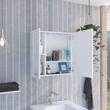 ZUN 4-Shelf Bathroom Medicine Cabinet with Mirror B06280226