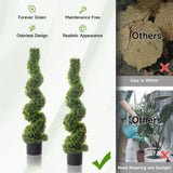 2pcs Green 115cm Spiral Boxwood PVC Artificial Tree 41939891