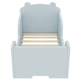 Toddler Floor Bed Frame, Cot Bed for Boys and Girls Ages 3-6, Bear Shape Toddler Bed, Blue W1580P257434