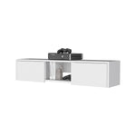 ZUN Tabor Floating TV Stand, Wall Unit with 2 Doors and Open Shelf B200P176182