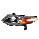 2pcs Front Left Right Headlights for Honda Civic 2006-2011 2dr Coupe Models Only Black 91407748