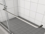 Bypass shower door, sliding door, with 1/4" tempered glass and Polished finish 56-60"x70" W2122131034