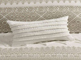 Full/Queen 3 Piece Cotton Duvet Cover Set with Chenille Tufting B035129140